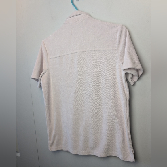 TNA ARITZIA newcastle shirt color Light Pink size XS Towel texture - Picture 13 of 15